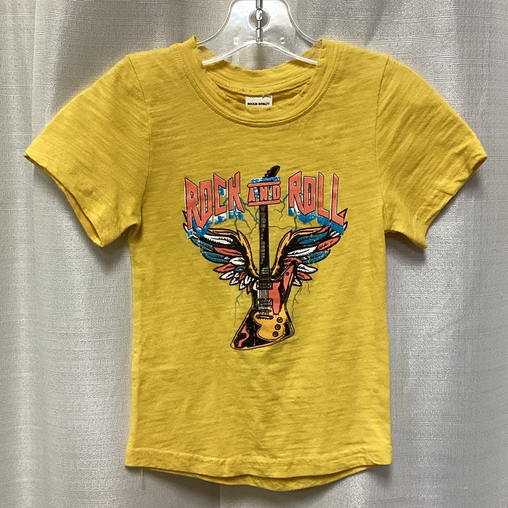 Zara Yellow Rock and Roll Kids Tee